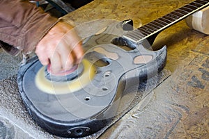Stripping a guitar finish photo