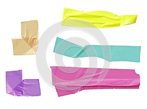 Strips of masking tape. Isolated on white background. (clipping path).