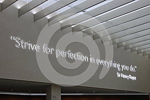 Strive for perfection in everything you do