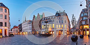 Stroget street, Amagertorv, Copenhagen, Denmark