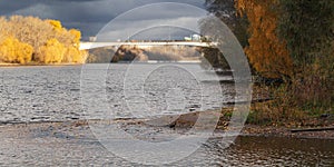 Stroginskiy bridge at Autumn