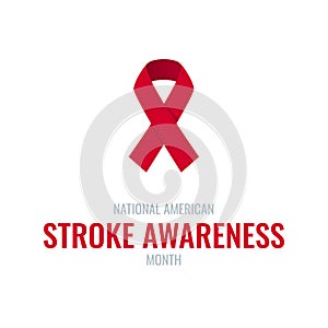 Stroke awareness month design in flat style