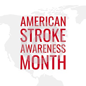 Stroke awareness month design in flat style