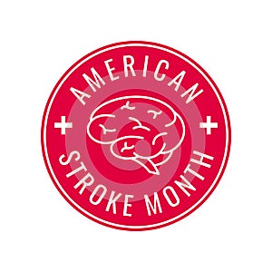 Stroke awareness month design in flat style