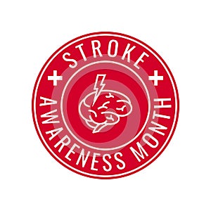 Stroke awareness month design in flat style