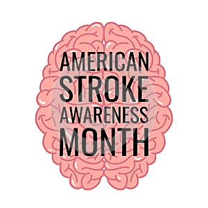 Stroke awareness month design in flat style