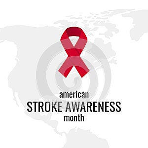 Stroke awareness month design in flat style