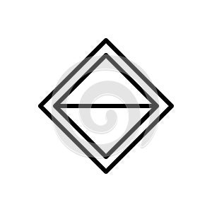 Black line icon for Stroke, dash and solidus