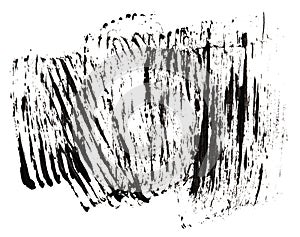 Stroke (sample) of black mascara