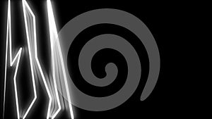 Stroke shining broken lines, abstract computer generated backdrop, 3D render