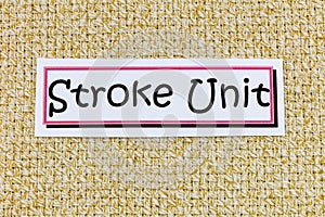 Stroke unit hospital intensive trauma care