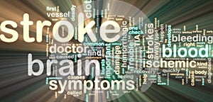 Stroke wordcloud glowing