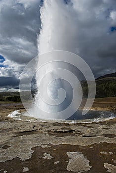 Strokkur geyser erupting