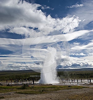 Strokkur geyser erupting