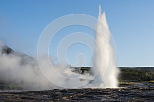 Strokkur geyser eruption in Iceland