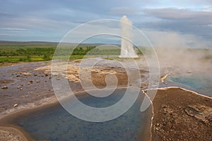 Strokkur geyser eruption - Iceland