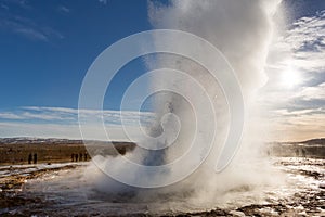 Strokkur geysir eruption