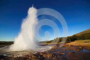 Strokkur Geysir Eruption, Iceland