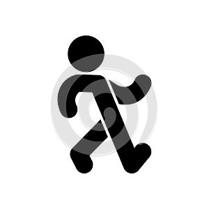 Stroll man sign. Promenade symbol. Saunter icon. vector illustration