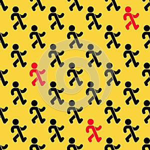 Stroll pattern seamless. Promenade background. Saunter icon texture. vector illustration