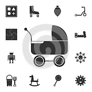 stroller icon. Detailed set of toys icon. Premium graphic design. One of the collection icons for websites, web design, mobile app