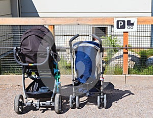 Strollers parking lot