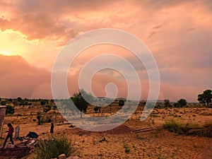 A Strom Cyclone in Rajasthan India