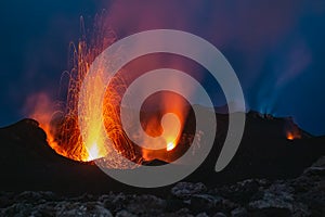 Stromboli active volcano