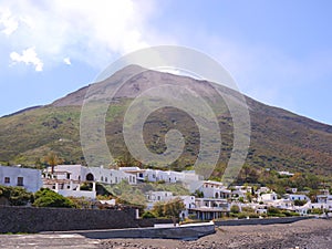 Stromboli Aeolian island in Sicily