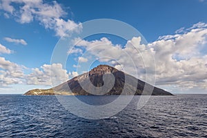 Stromboli island in the Tyrrhenian Sea, Italy