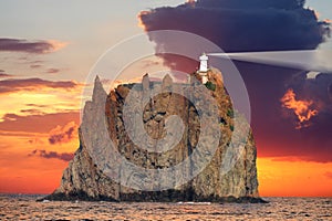 Stromboli Lighthouse, Italy photo