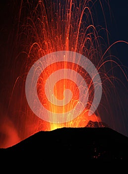 Strombolian eruption