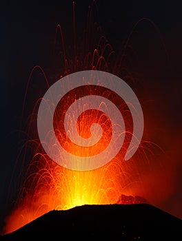 Strombolian eruption