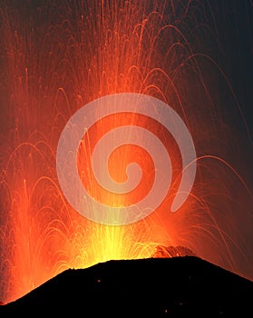 Strombolian eruption