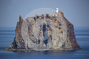 Strombolicchio island next to stromboli