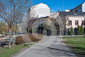 Stromparken during spring in Norrkoping, Sweden