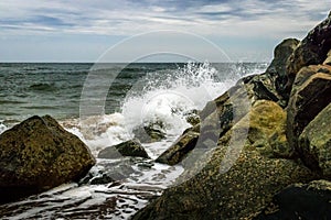 Stromy day at the beach