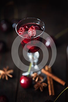 Strong alcohol cherry liqueur