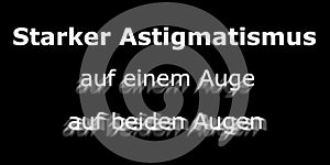 strong astigmatism blurred vision german