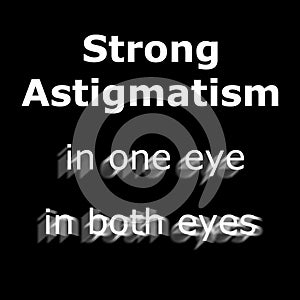 strong astigmatism examples blurred vision