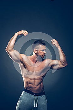 Strong Athletic Man Fitness Model Torso showing