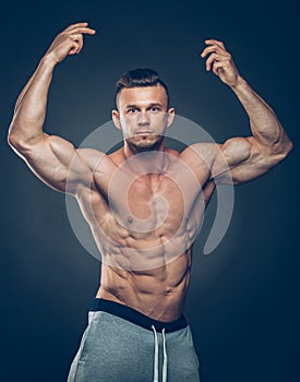 Strong Athletic Man Fitness Model Torso showing