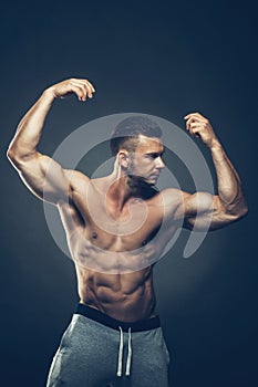 Strong Athletic Man Fitness Model Torso showing