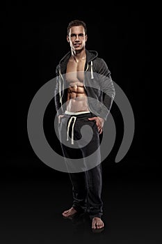 Strong Athletic Man Fitness Model Torso showing muscular body