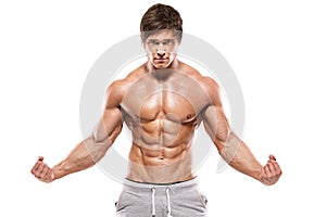 Strong Athletic Man showing muscular body