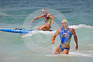 Strong body of athlete