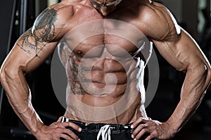 Strong Bodybuilder With Six Pack