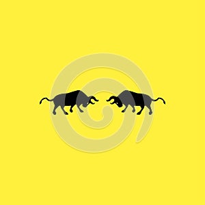 Strong bull vector logo design . Awesome Bull Logo Design Vector Template .