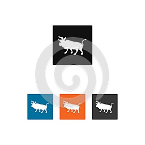 Strong bull vector logo design . Awesome Bull Logo Design Vector Template .