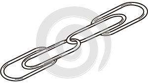 Strong Closed Chain Link Connection Vector Icon, vector design Generative AI